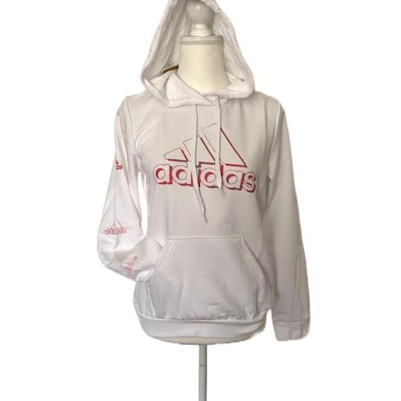 NWT $60 ADIDAS Women S AEROREADY DRY Active LOGO Sleeve Graphic Hoodie Jacket - Picture 3 of 16